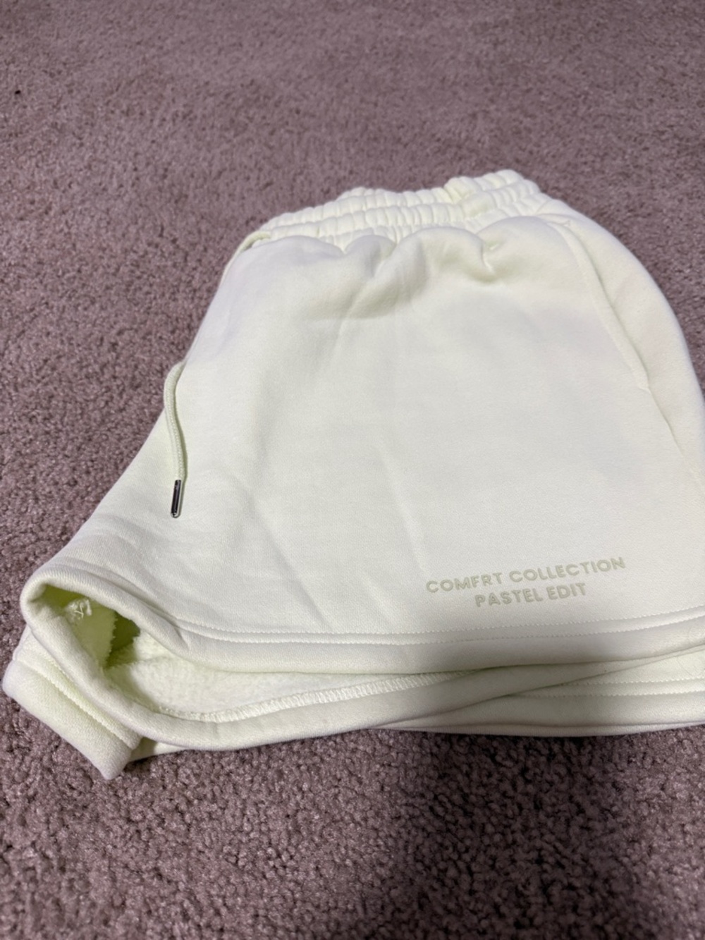 Comfort Collection Pastel Edit Women's Athletic Shorts - Pale Yellow